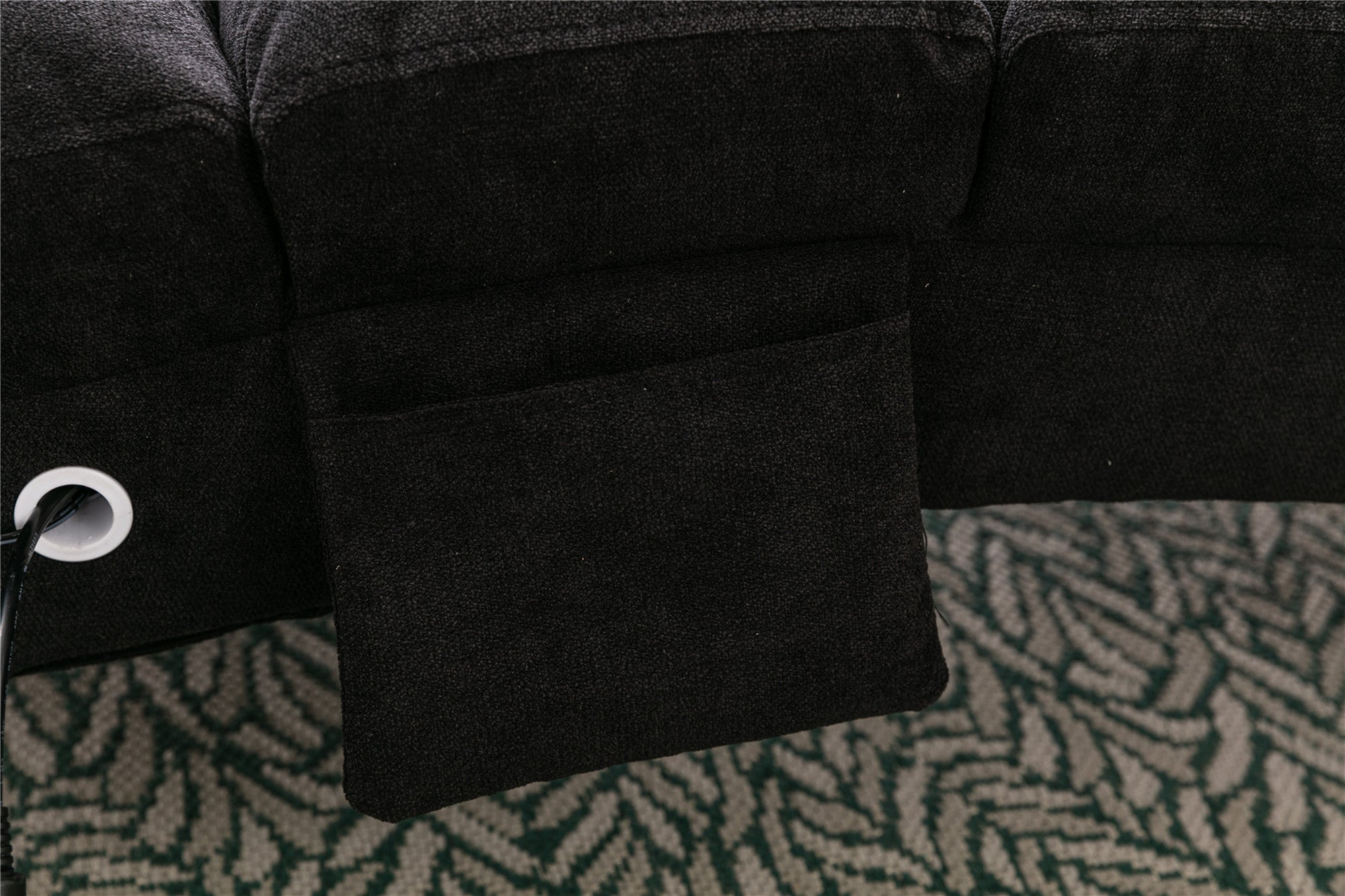 COOLMORE Luxury Upholstered Chaise Lounge Chair with Vibration for Relaxation, Modern Fixed Back Fabric Leisure Recliner Sofa for Living Room/Bedroom - Grand Goldman Shop