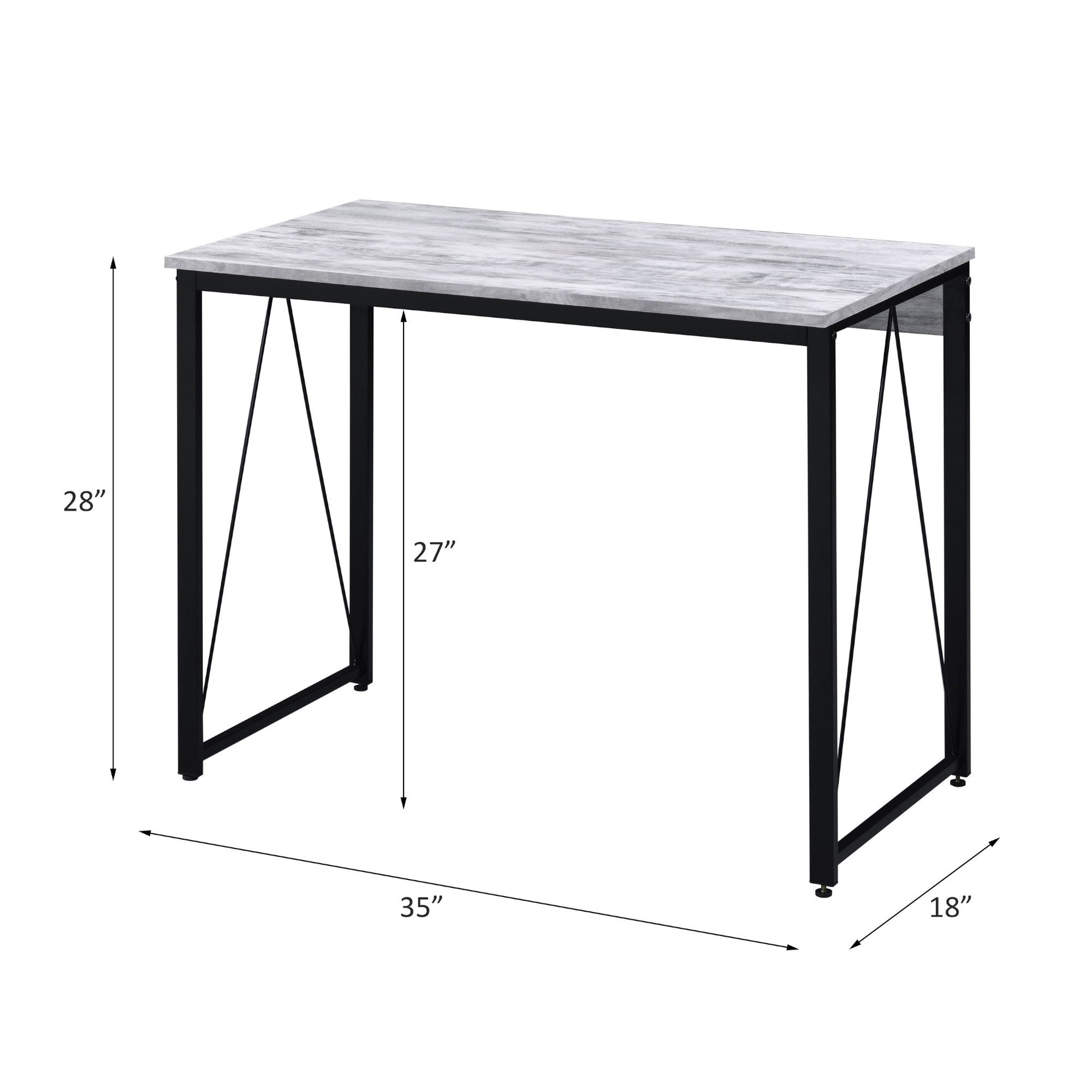 Zaidin Antique White& Black Finish Writing Desk | Premium Home Decor - Grand Goldman