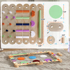 Qaba Kids Balance Beam, Wooden Balance Board with Stepping Stones, Gymnastics Obstacle Course for Toddlers 3-8 Years for Moto