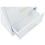 [Assembly Video Provided] TOPMAX Modern 83.7inch High Kitchen Pantry, Freestanding Tall Kitchen Hutch with Faux Marble Top,Cupboard Cabinet with 5 Storage Drawers and Adjustable Shelf, Set of 2, White - Grand Goldman Shop