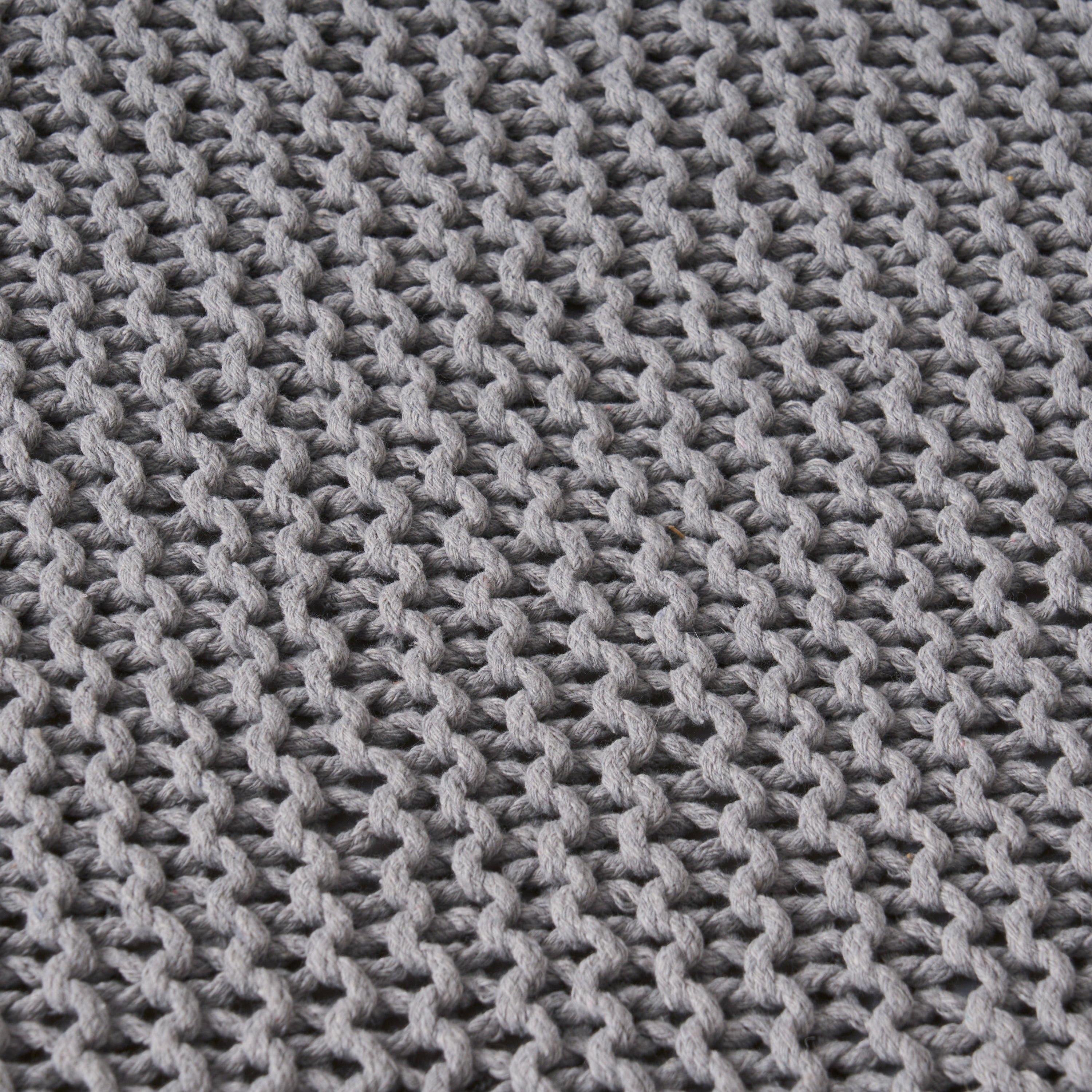 Chabani Indoor Modern Knitted Fabric Cube Pouf Ottoman - Grand Goldman Shop