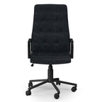 Foley Swivel Office Chair in Distressed Blue Faux Leather with Adjustable Height and 360-Degree Swivel - Grand Goldman