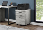 File Cabinet, Rolling Mobile, Storage Drawers, Printer Stand, Office, Work, Grey Laminate, Contemporary, Modern - Grand Goldm