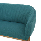 Mid Century Modern Loveseat with Channel Stitched Backrest - Grand Goldman Shop