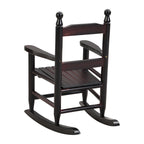 Oak Style Children's Rocking Chair for Indoor or Outdoor - Espresso Populus Wood - 14.17 x 18.90 x 22.44 inches | Premium Hom