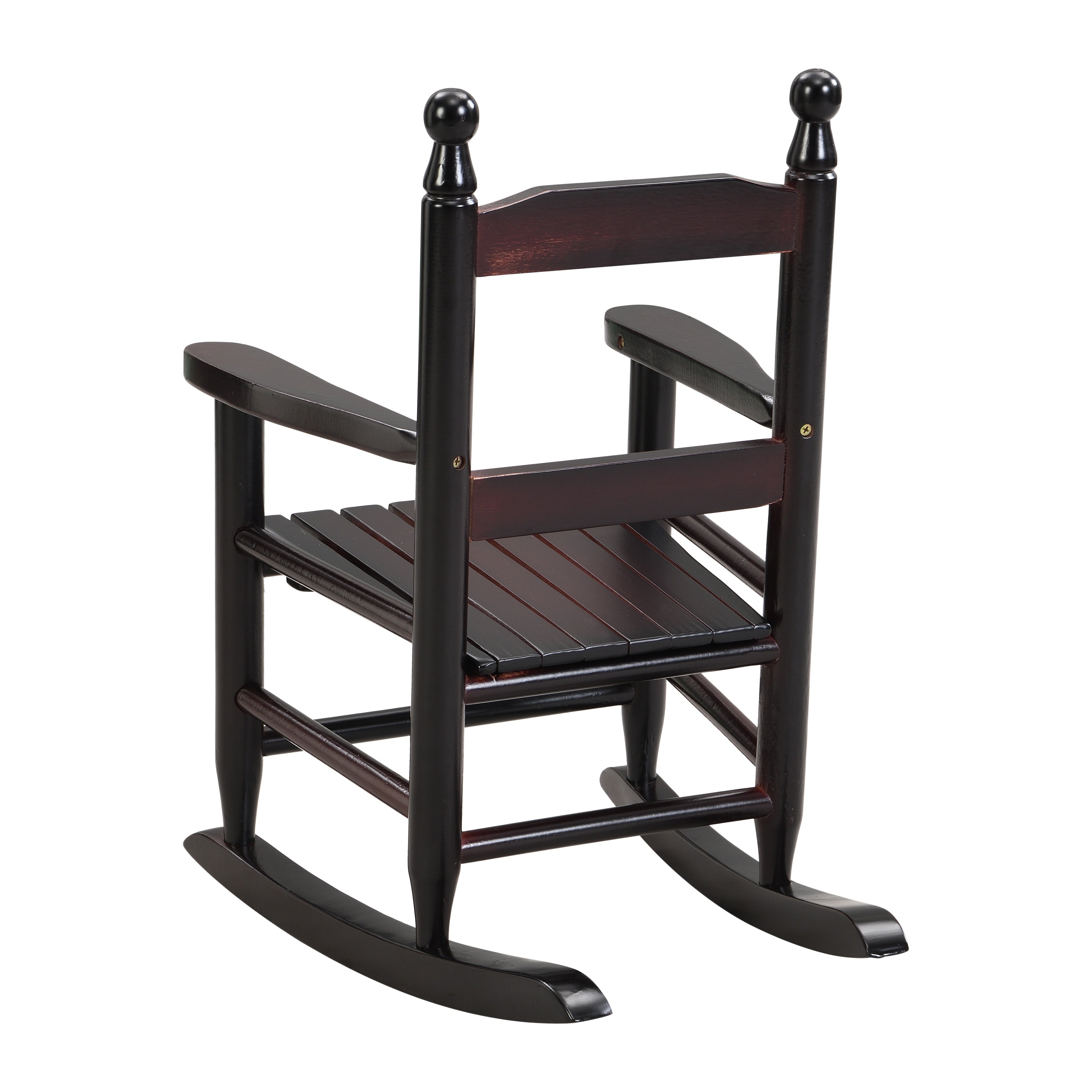 Oak Style Children's Rocking Chair for Indoor or Outdoor - Espresso Populus Wood - 14.17 x 18.90 x 22.44 inches | Premium Hom