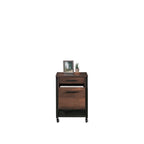 Pedestal File Cabinet with Large Drawers, Antique Dark Oak finish | Premium Home Decor - Grand Goldman