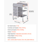 Baby Changing Table Portable Diaper Change Station with 3 Drawers & Wheels - Grand Goldman