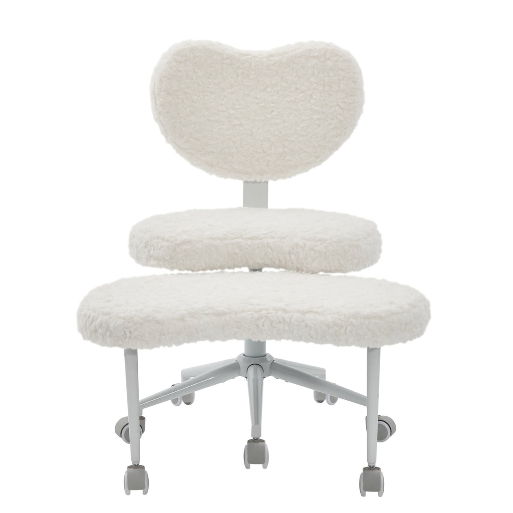 Artificial rabbit hair Meditation Chair Plus, Cross Legged Chair with Wheels, ADHD Chair, Criss Cross Desk Chair with Lumbar 