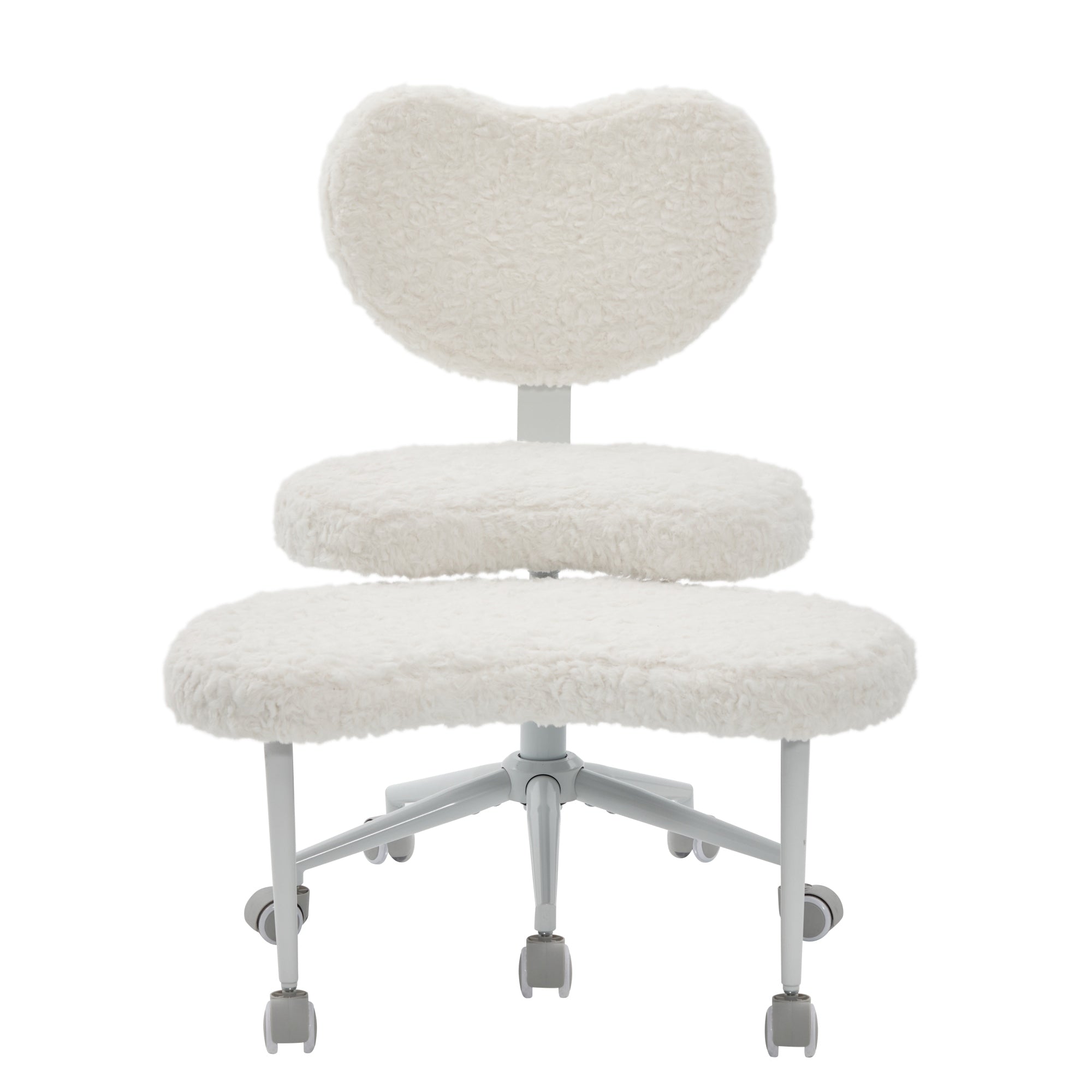 Artificial rabbit hair Meditation Chair Plus, Cross Legged Chair with Wheels, ADHD Chair, Criss Cross Desk Chair with Lumbar 