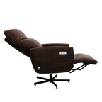 Power Swivel Recliner Chair, Electric Reclining with USB & Type-C Charging, 360° Swivel Velvet Upholstered Accent Chair, for 