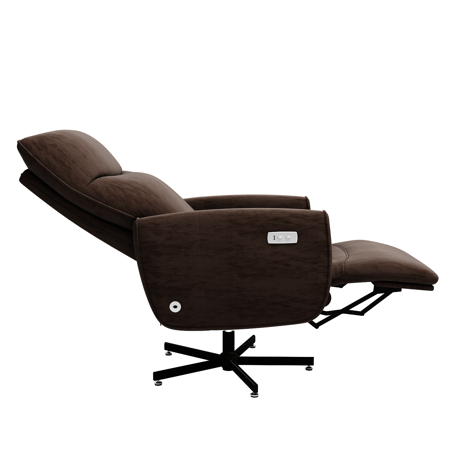 Power Swivel Recliner Chair, Electric Reclining with USB & Type-C Charging, 360° Swivel Velvet Upholstered Accent Chair, for 