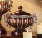 11.5' Tall' Delicata' Decorative Jewelry Box, Reddish Bronze with Silver Accents - Grand Goldman Shop