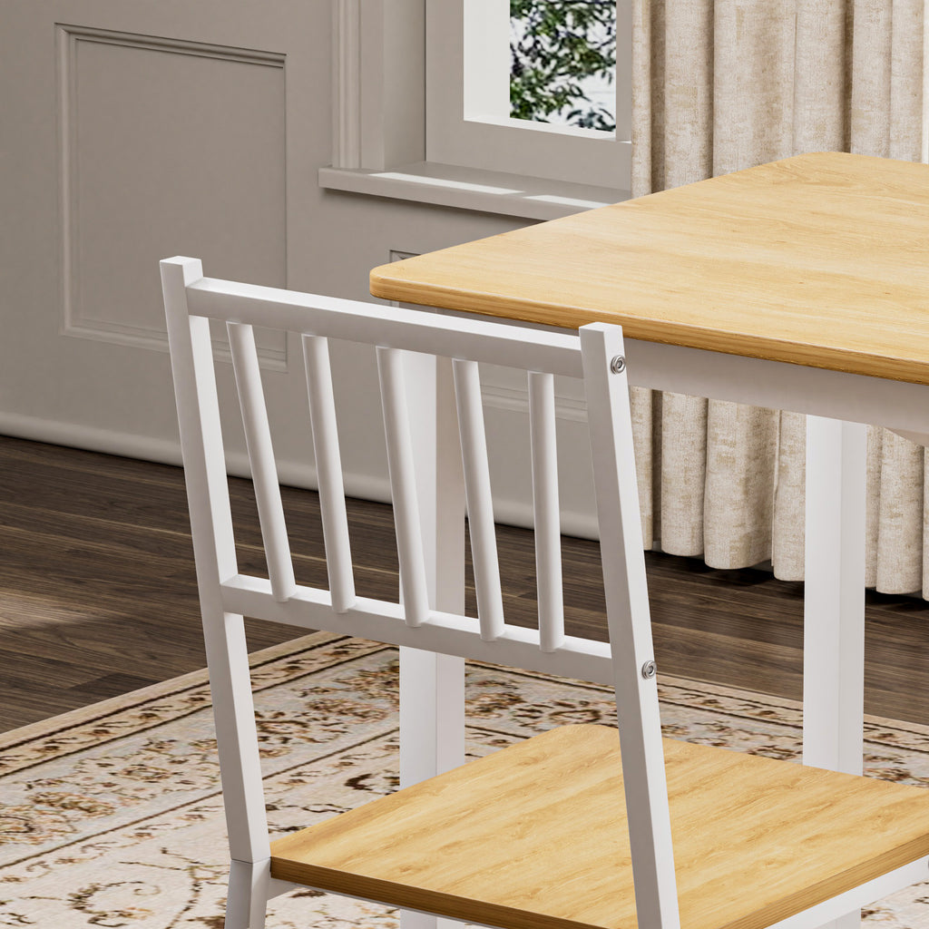 Dining Table Set, Bar Table with 2 Dining chairs, Kitchen Table Counter with Chairs, Industrial for Kitchen Breakfast Table, Living Room, Party Room,Natural and White,35.4″L x23.6″W x 29.7″H - Grand Goldman Shop