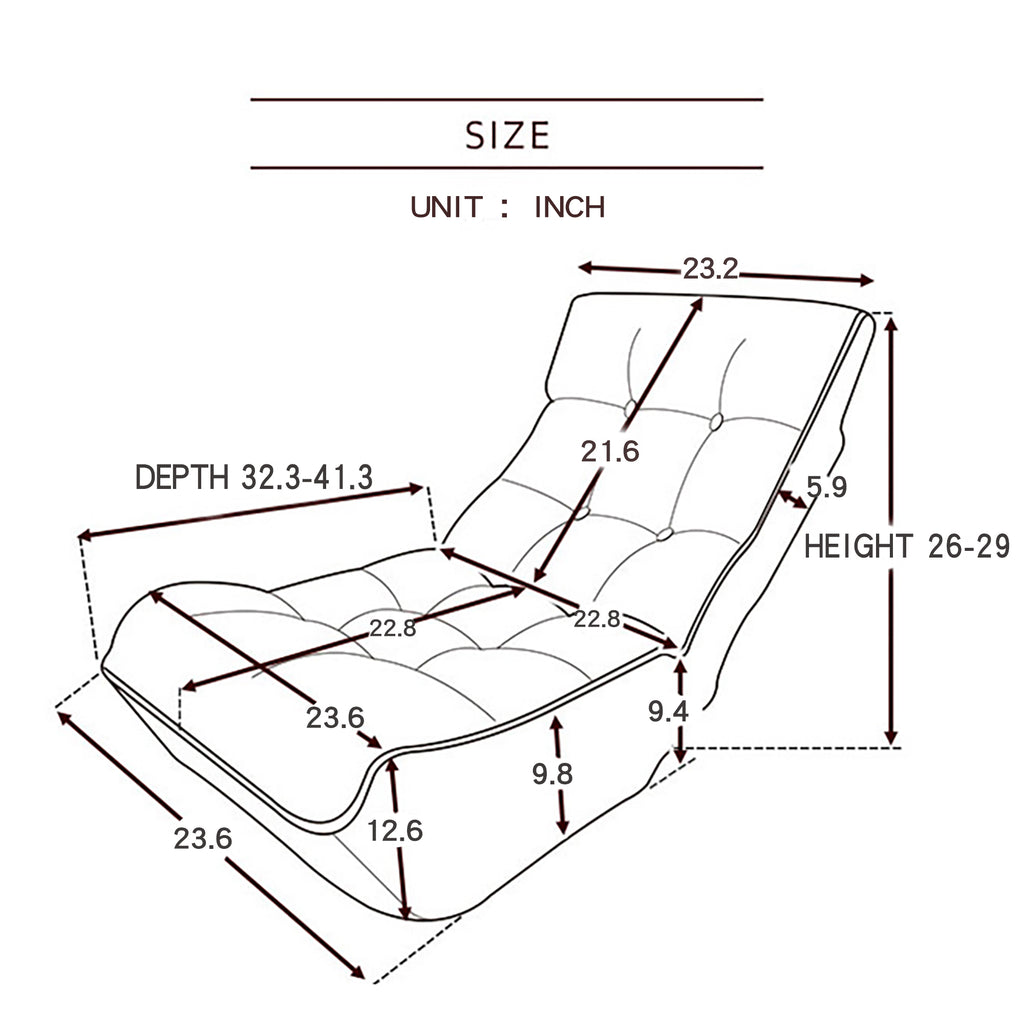 Adjustable Gray Metal Reclining Chair for Living Room and Balcony - Grand Goldman Shop