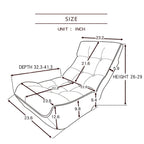 Adjustable Gray Metal Reclining Chair for Living Room and Balcony - Grand Goldman Shop