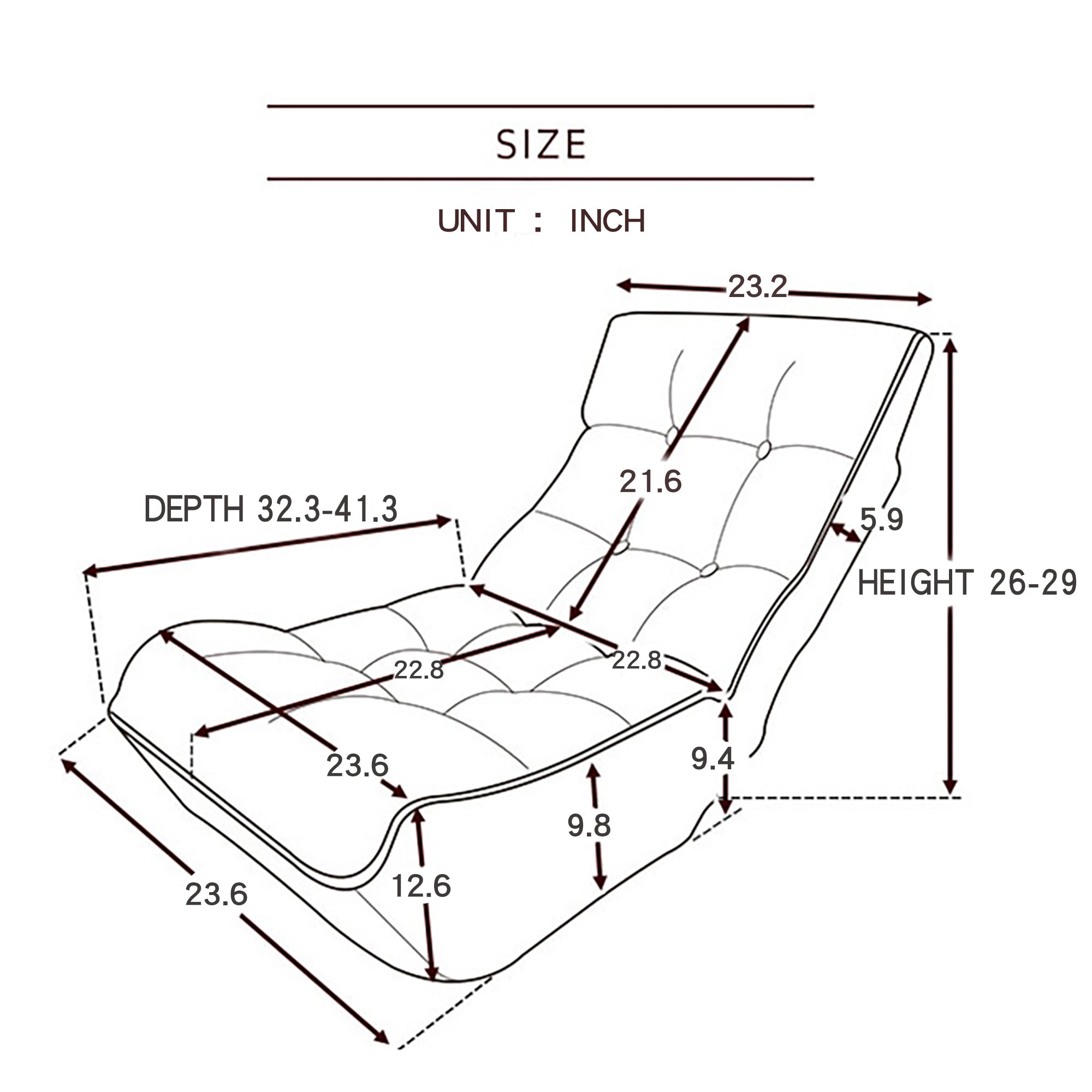 Adjustable Gray Metal Reclining Chair for Living Room and Balcony - Grand Goldman Shop