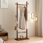 Coat Racks solid wood hanger 23.6* 11*71in Solid environmental protection easy to assemble beautiful can be placed in the bedroom/entrance/living room (Walnut) - Grand Goldman Shop