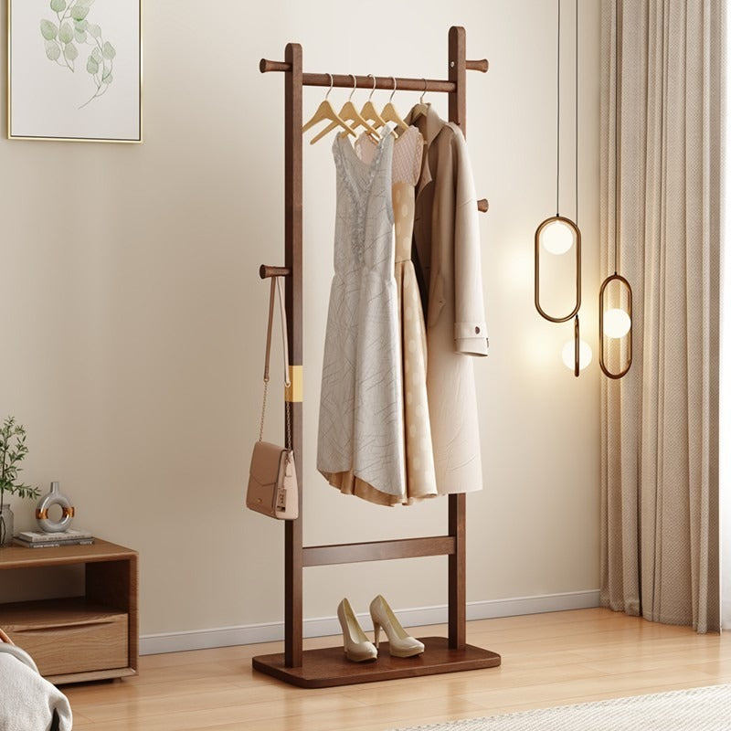 Coat Racks solid wood hanger 23.6* 11*71in Solid environmental protection easy to assemble beautiful can be placed in the bedroom/entrance/living room (Walnut) - Grand Goldman Shop