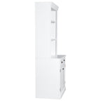 83.4'Tall Bookshelf with 3 pieces LED Lighting, Modern Bookcase with 2 Doors and 1 Drawer,Storage Bookcase with Open Shelves for Living Room,Home Office,White - Grand Goldman Shop
