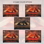 33 inch Infrared Electric Fireplace with Removable Trim kit Insert, Touch Panel Home Decor Heater, Smokeless Firebox With Fire Crackling Sound - Grand Goldman Shop
