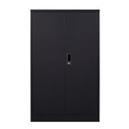 Black Metal Storage Cabinet with Locking Doors and Adjustable Shelf, Folding Filing Locker for Home Office, School, Garage, S