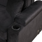 Modern Velvet Sleeper Sofa Bed with Storage Ottoman, Black, 84.75' L Shape - Grand Goldman Shop