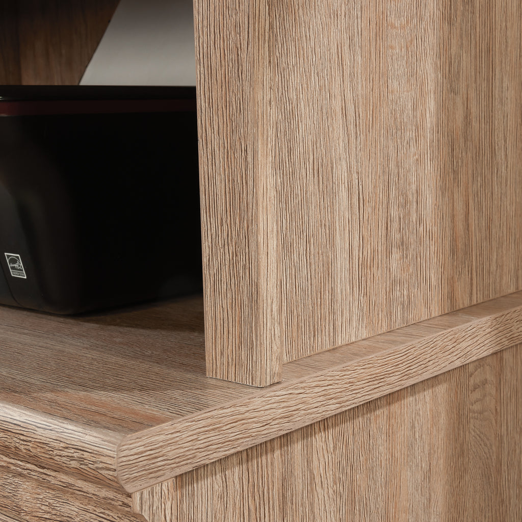 Library Hutch with Glass Doors, Brown finish - Grand Goldman
