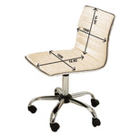 Fremo Chromel Adjustable Air Lift Office Chair, White | Premium Home Decor - Grand Goldman