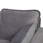 48' Soft Corduroy Loveseat Couch W/Soft Cushions,Side Storage Pocket,Sturdy Composite Board & Solid Wood Frame, High Rebound Sponge,Easy Assembly,Ideal for Living Room,Apartment,Dorm,Office. - Grand Goldman Shop