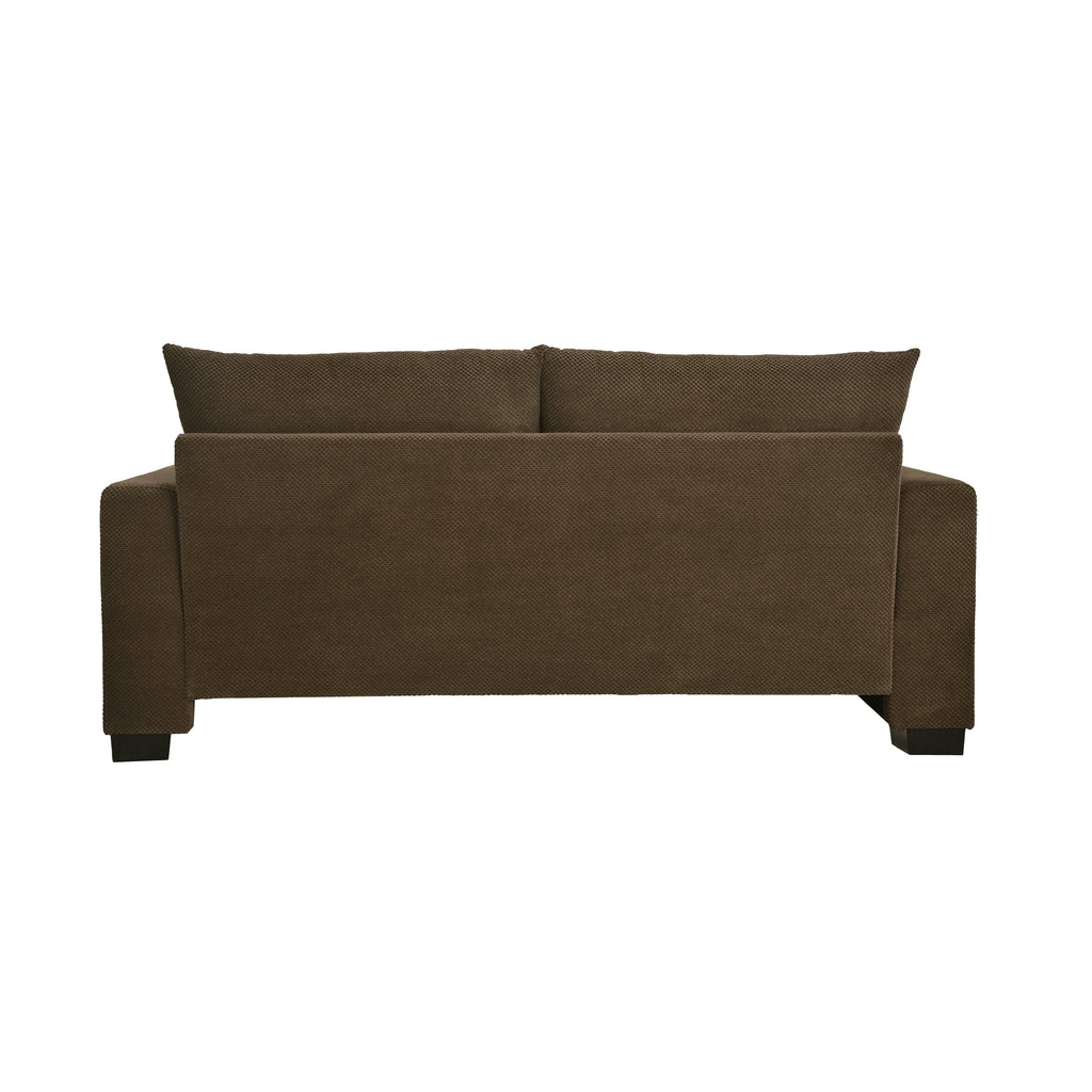 69-inch Two-Seater Sofa with Textured Fabric, Comfortable Upholstered Couch in , Wood and Fabric Frame with Sturdy Plastic Legs for Living Room, Apartment, Office - Grand Goldman Shop