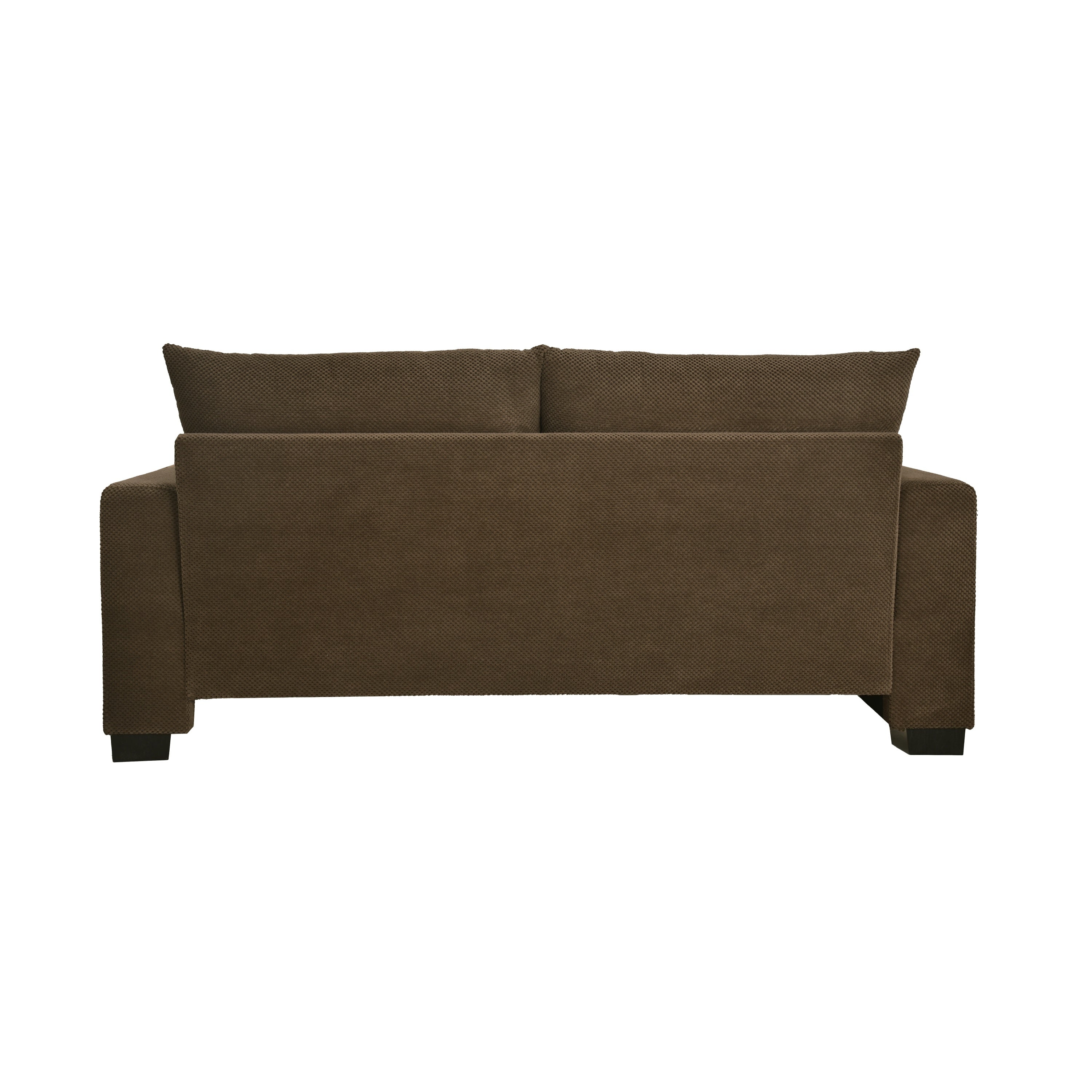 69-inch Two-Seater Sofa with Textured Fabric, Comfortable Upholstered Couch in , Wood and Fabric Frame with Sturdy Plastic Legs for Living Room, Apartment, Office - Grand Goldman Shop