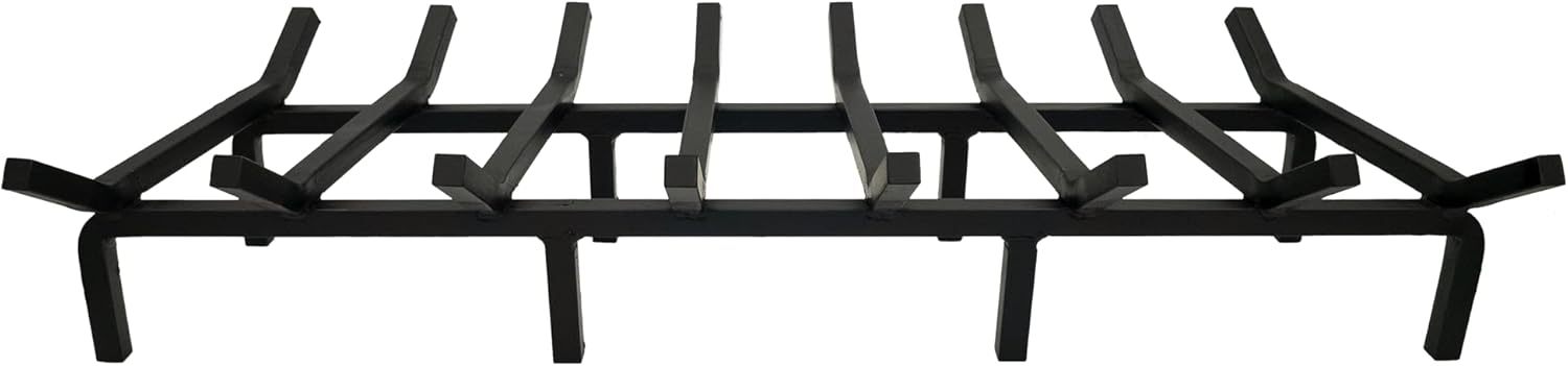 Fireplace Grate,Fireplace Log Holder,Heavy Duty Solid Cast Iron FIrewood Log Burning Rack for Inside The Fireplace Accessories Outood Fire Pit Kindling Fireplace Tools (33 inch) - Grand Goldman Shop