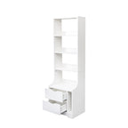 Night Stand with Bookshelf, Night Stand with 2 Storage Drawers for Bedroom - Grand Goldman Shop
