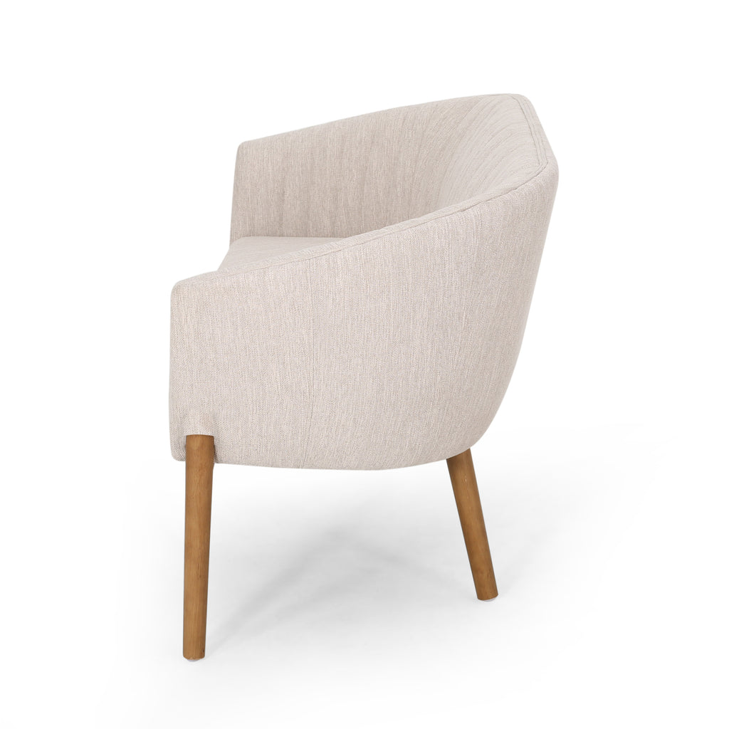 Mid Century Modern Loveseat with Channel Stitched Backrest - Grand Goldman Shop