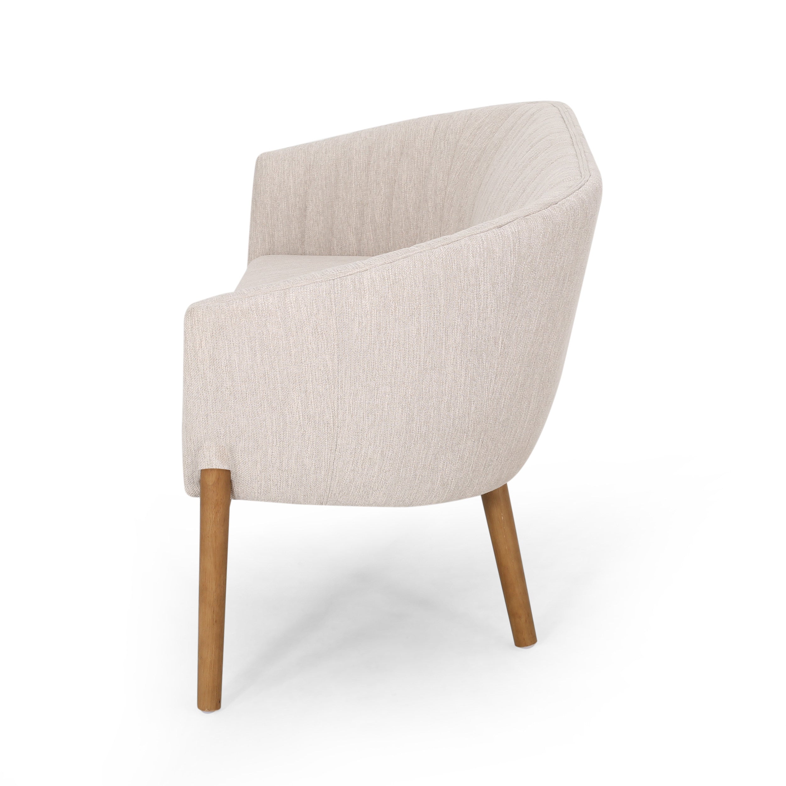 Mid Century Modern Loveseat with Channel Stitched Backrest - Grand Goldman Shop