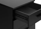 File Cabinet, Rolling Mobile, Storage Drawers, Printer Stand, Office, Work, Black Laminate, Contemporary, Modern | Premium Ho