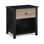 Connelly Nightstand Black/Vintage Walnut | Premium Home Decor - Grand Goldman