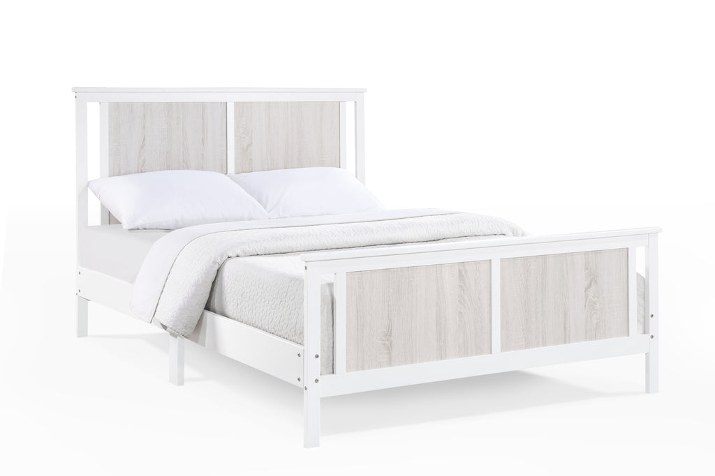 Connelly Full Bed White/Rockport Gray - Grand Goldman