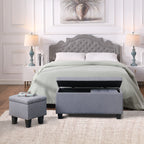 [VIDEO] Large Storage Ottoman Bench Set, 3 in 1 Combination Ottoman, Tufted Ottoman Linen Bench for Living Room, Entryway, Hallway, Bedroom Support 250lbs - Grand Goldman Shop