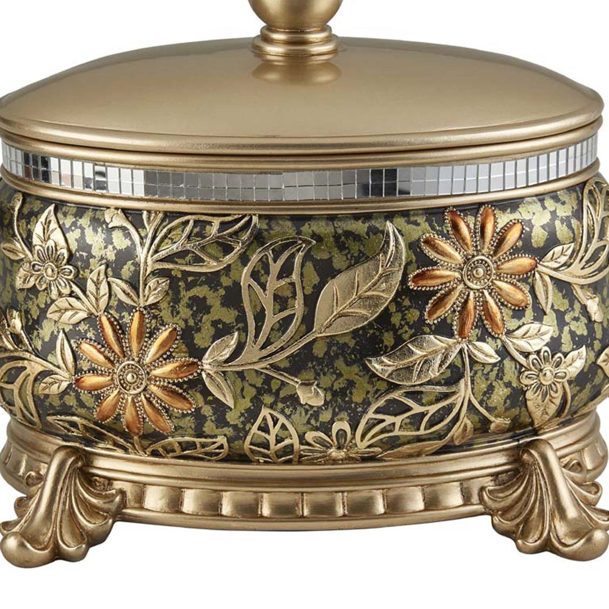 9 Inch Chrysanthemum Resin Jewelry Box - Grand Goldman Shop