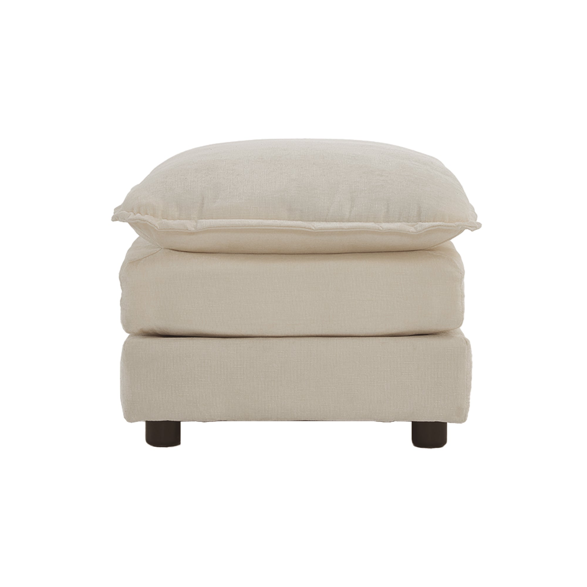 Chenille Fabric Ottomans Footrest to Combine with 2 Seater Sofa, 3 Seater Sofa and 4 Seater Sofa, Light Coffee - Grand Goldman Shop