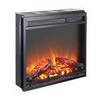 18 inch electric fireplace insert, ultra thin heater with log set & realistic flame, overheating protection - Grand Goldman Shop