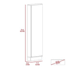 Shoe Rack Chimg, Mirror, Five Interior Shelves, Single Door Cabinet, Black Wengue Finish - Grand Goldman Shop