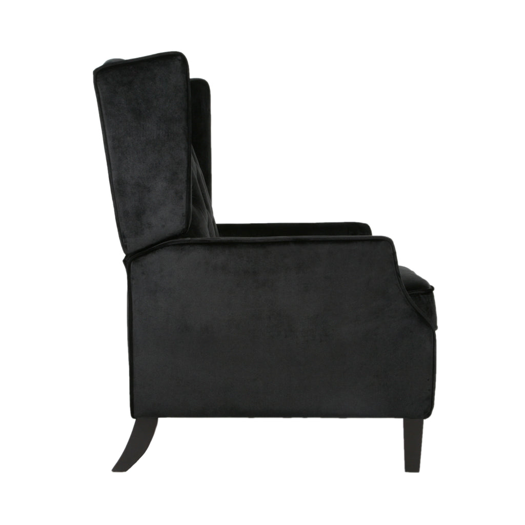 Pushback Recliner Chair, Fabric Armchair Push Back Recliner with Rivet Decoration, Mid Century Wingback Accent Chair for Living Room, Bedroom - Grand Goldman Shop