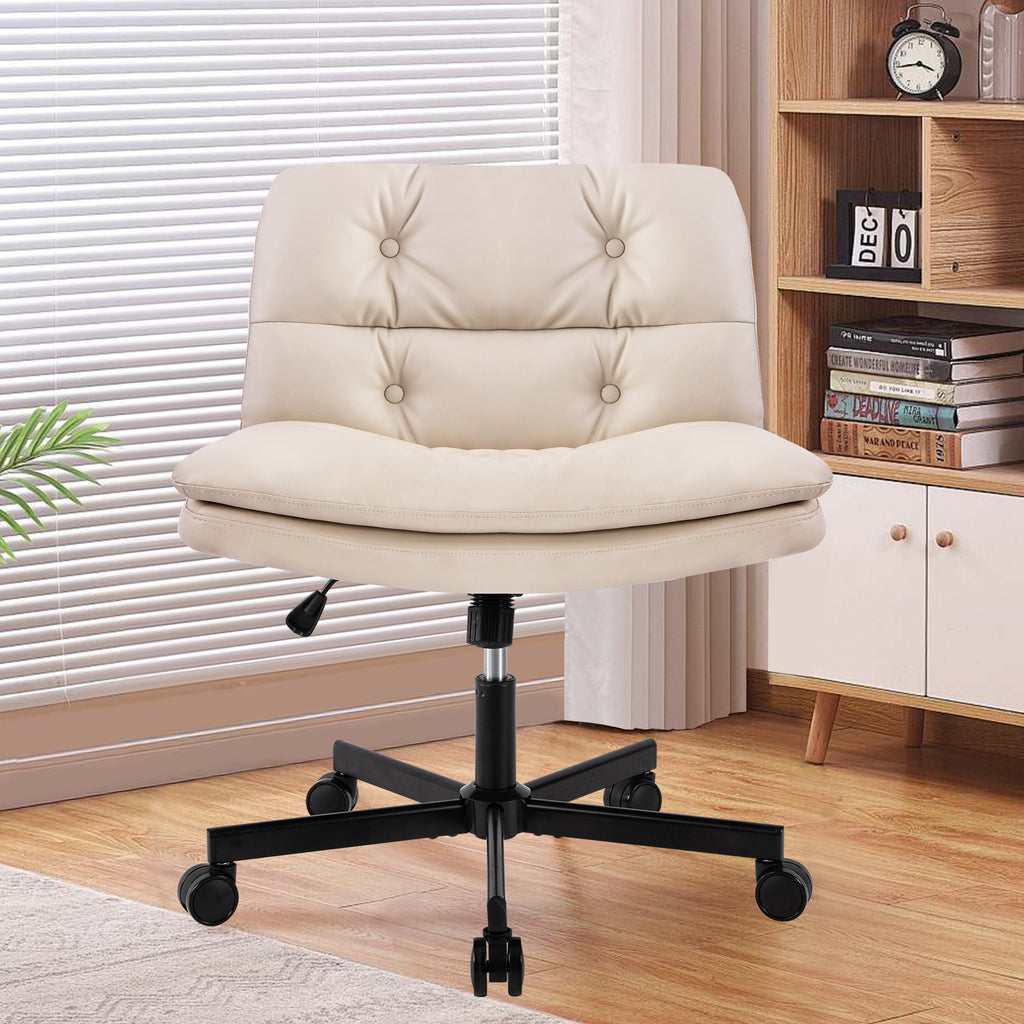 UPGRADE! Larger Size 360° Swivel Home Office Desk Chair with Wheels - Grand Goldman