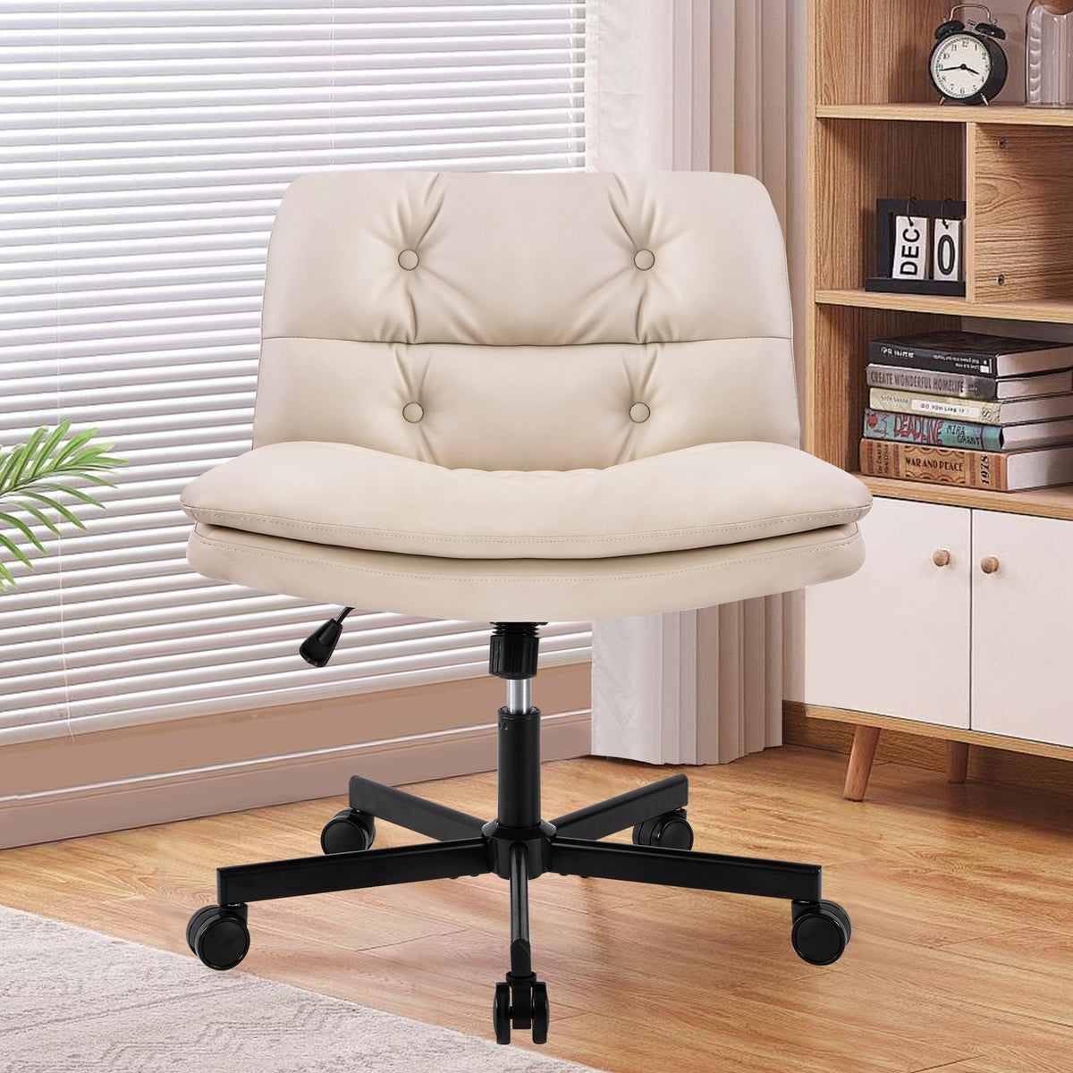 UPGRADE! Larger Size 360° Swivel Home Office Desk Chair with Wheels - Grand Goldman