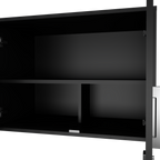 Wall Storage Cabinet Lions, 3 Shelves, Double Door, Black Wengue Finish - Grand Goldman