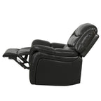 Classic Design Black Berry PU Upholstery Glider Recliner Chair with Spacious Comfort and Durable Construction - Grand Goldman Shop