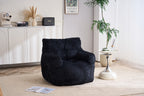010-Soft Fluffy Corduroy Fabric Bean Bag Chair Filled With Memory Sponge,Black - Grand Goldman Shop